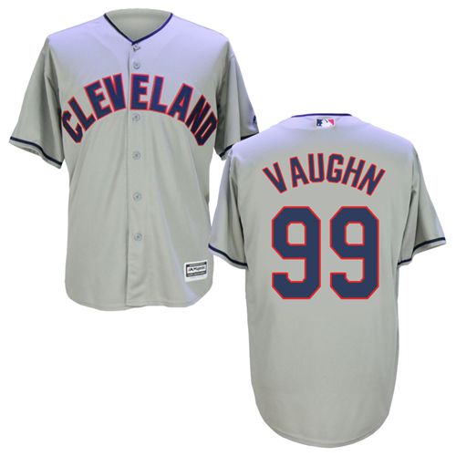 Indians #99 Ricky Vaughn Grey New Cool Base Stitched MLB Jersey - Click Image to Close